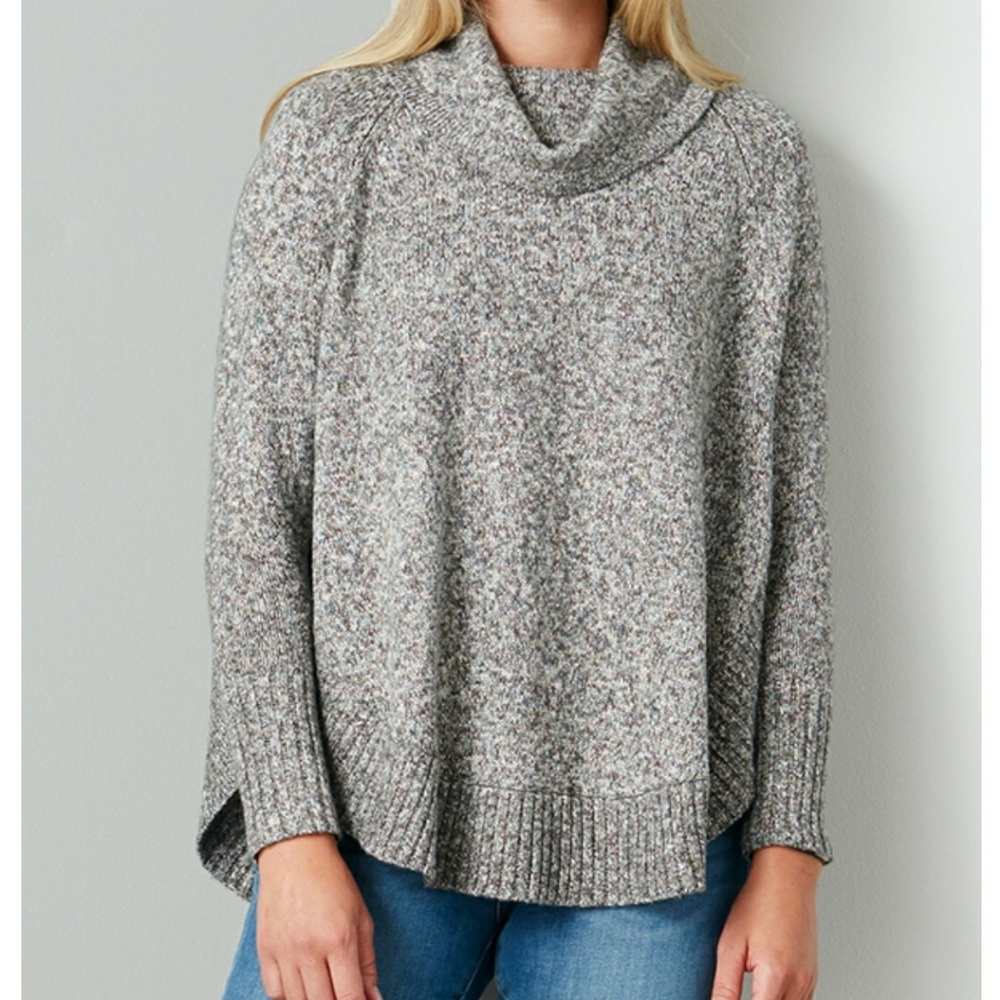 Leoand Nicole zaryn cotton blend pullover poncho